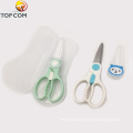 Infant Sharp With Cover Ceramic Blade Kids Safe Baby Food Stainless Steel Scissors